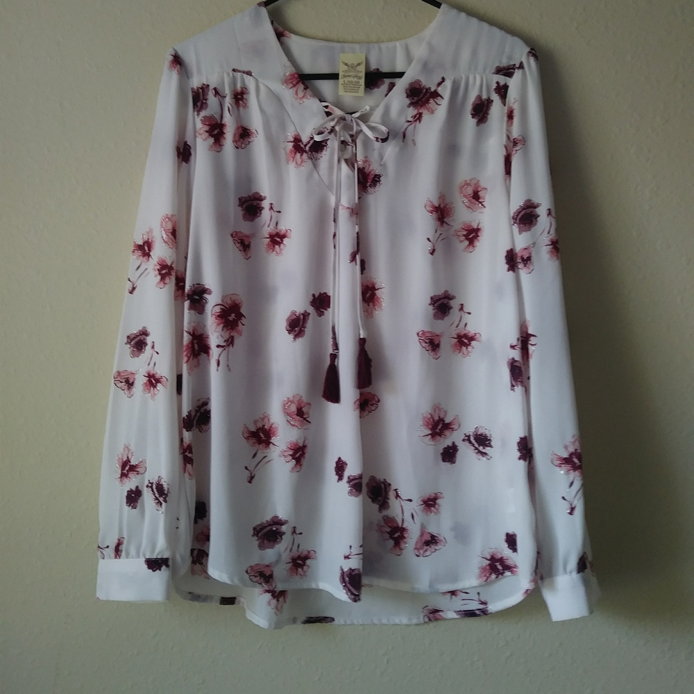 Beautiful Glitter Flower Blouse